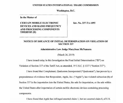 苹果侵犯高通专利！ITC或发禁令在美禁售iPhone