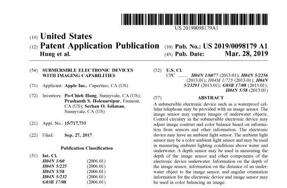 iPhone将增水下摄影功能？苹果又一新专利曝光