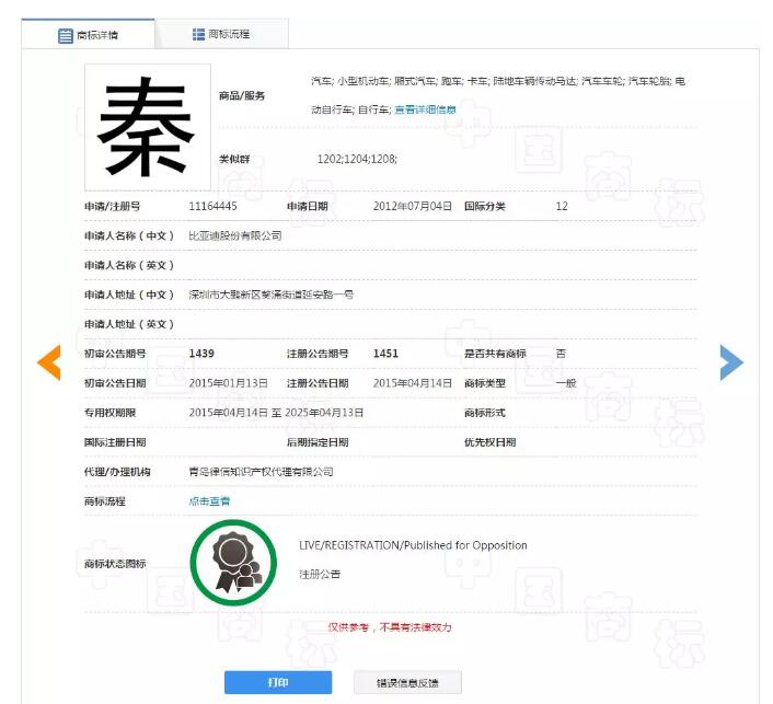 比亚迪一口气注册了唐宋元明清商标......