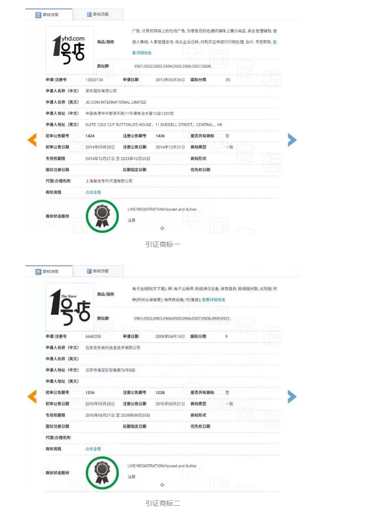 1号店夺回商标！申请人曾申请九十多件 “知名”商标