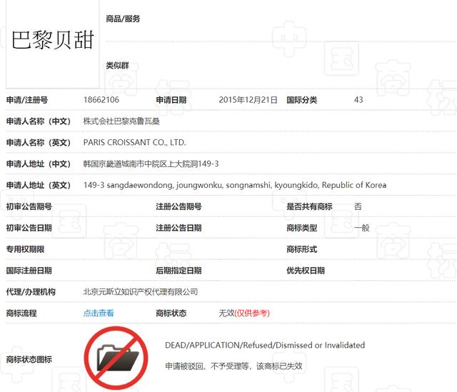 韩国企业“巴黎系”商标不允注册，英文商标或将无效，须考虑法律