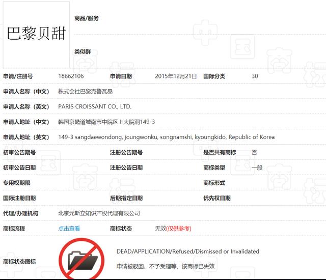 韩国企业“巴黎系”商标不允注册，英文商标或将无效，须考虑法律