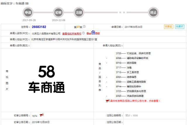 好难！58同城申请“车商通”商标被驳回，原因竟是…