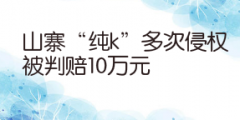 山寨“纯k”多次侵权被判赔10万元