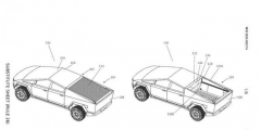 2021年6月4日特斯拉已为Cybertruck皮卡申请了带太阳能电池板的可伸缩货箱盖专利