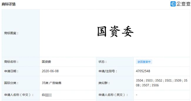 竟有人欲注册“国资委”商标？怕是对《商标法》误解太深
