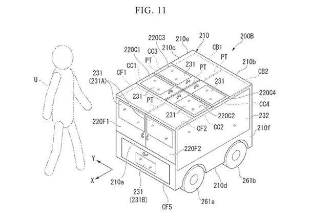 2021年10月13日本田申请自动驾驶送货车专利 可递送包裹
