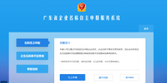 网上注册公司名称核准流程(广东省企业名称自主申报入口)