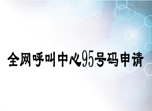 申请95号段电信业务接入号码（申请95号段电信业务接入号码错误）