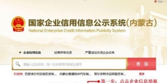 内蒙古企业信用信息查询公示系统入口(企业公示年报流程)