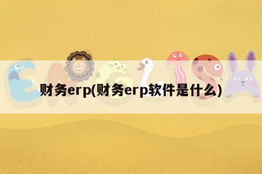 财务erp(财务erp软件是什么)