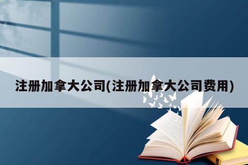 注册加拿大公司(注册加拿大公司费用)
