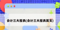 会计三大报表(会计三大报表英文)