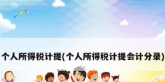 个人所得税计提(个人所得税计提会计分录)