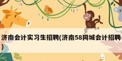 济南会计实习生招聘(济南58同城会计招聘)
