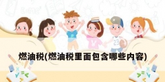 燃油税(燃油税里面包含哪些内容)
