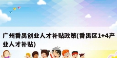 广州番禺创业人才补贴政策(番禺区1+4产业人才补贴)