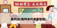 裁判员(裁判员代表宣誓稿)