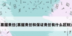 票据责任(票据责任和保证责任有什么区别)