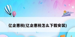 亿企惠税(亿企惠税怎么下载安装)