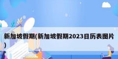 新加坡假期(新加坡假期2023日历表图片)