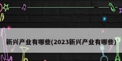 新兴产业有哪些(2023新兴产业有哪些)