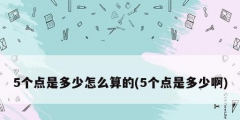 5个点是多少怎么算的(5个点是多少啊)