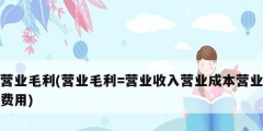 营业毛利(营业毛利=营业收入营业成本营业费用)