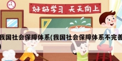 我国社会保障体系(我国社会保障体系不完善)
