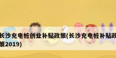 长沙充电桩创业补贴政策(长沙充电桩补贴政策2019)