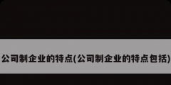 公司制企业的特点(公司制企业的特点包括)