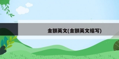 金额英文(金额英文缩写)