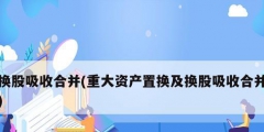 换股吸收合并(重大资产置换及换股吸收合并)